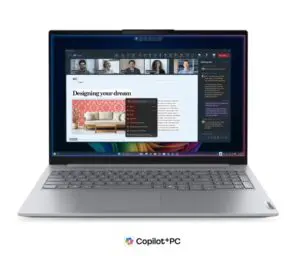 Lenovo Laptop ThinkBook 16 G9 21UR009FPB W11Pro Ultra 7 355/2x16GB/1TB/INT/16.0 WUXGA/Arctic Grey/3YRS OS + CO2 Offset