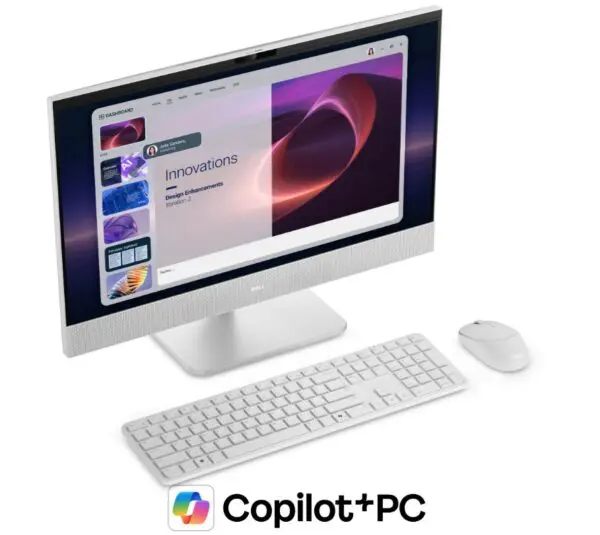 Komputer Dell 24 All-in-One EC24260 W11Pro U5-325/16GB/512GB SSD/23.8 FHD/Int/FHD Cam/Mic/WLAN+BT/Kb/Mouse/3Y Dell Care Plus