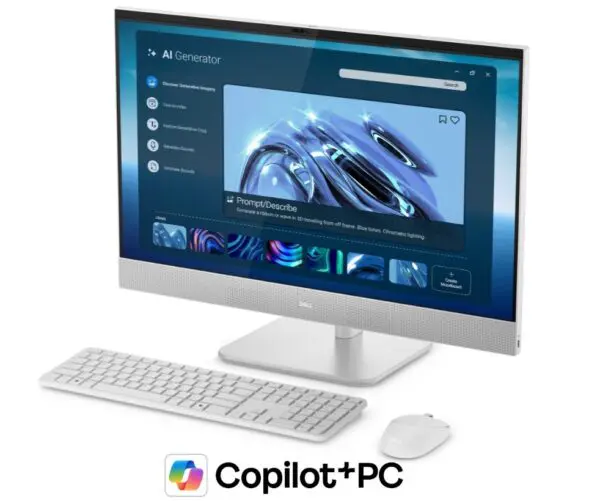 Komputer Dell 27 All-in-One EC27260 W11Pro U7-355/32GB/1TB SSD/27.0 QHD/Int/Cam/Mic/WLAN+BT/Kb/Mouse/3Y Dell Care Plus