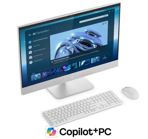 Komputer Dell 27 All-in-One EC27260 W11Pro U7-355/32GB/1TB SSD/27.0 FHD Touch/Int/Cam/Mic/WLAN+BT/Kb/Mouse/3Y Dell Care Plus